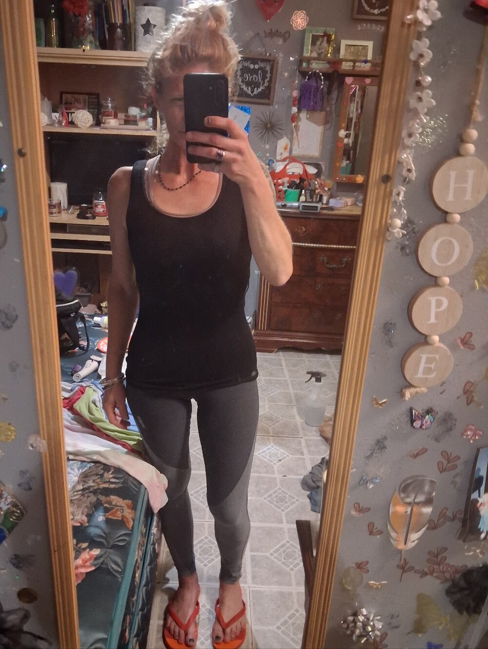 Ambiance Black Racer Back Seamless Tank Sz S/M